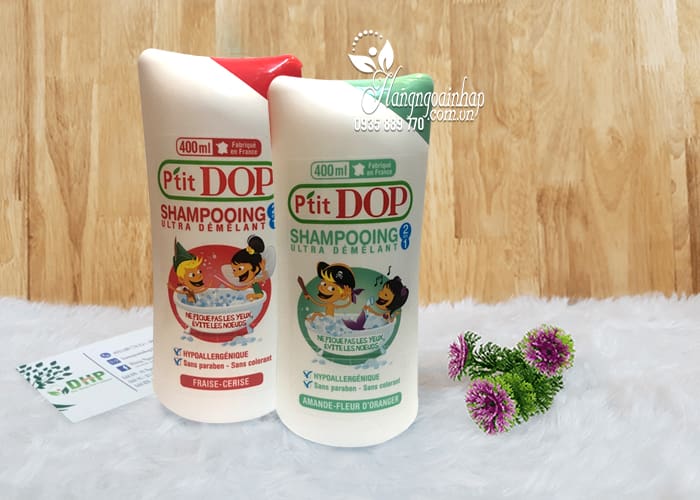 Dầu gội xả 2 in 1 cho bé P’Tit Dop Shampooing 400ml của Pháp 1