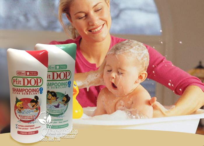 Dầu gội xả 2 in 1 cho bé P’Tit Dop Shampooing 400ml của Pháp 2