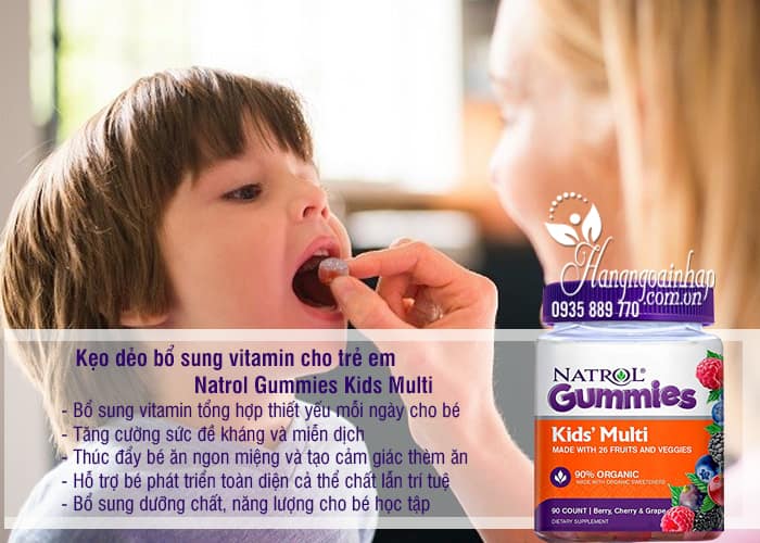 Kẹo dẻo bổ sung vitamin cho trẻ em Natrol Gummies Kids Multi 2