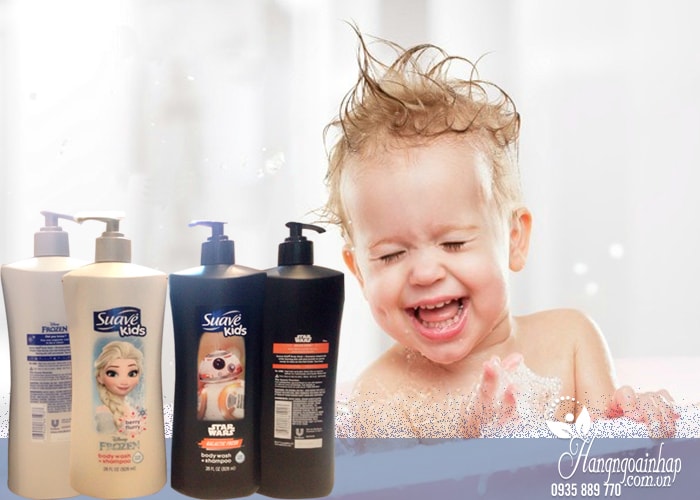 Sữa tắm gội cho bé Suave Kids Body Wash and Shampoo 828ml của mỹ