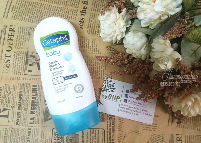 Sữa tắm gội toàn thân Cetaphil Baby 230ml cho bé, trẻ sơ sinh