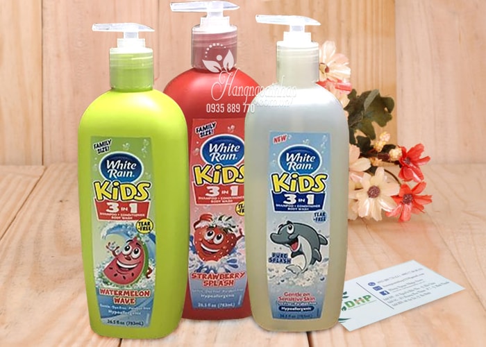 Sữa tắm gội xả cho bé White Rain Kids 3 in 1 783ml của Mỹ (1)