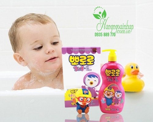 Sữa tắm, gội, xả Pororo trẻ em 3 in 1 400g của Hàn Quốc