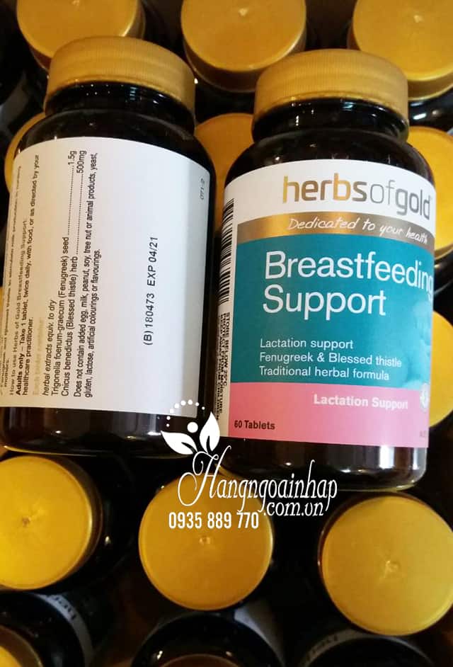 Viên uống lợi sữa Herbs Of Gold Breastfeeding Support của Úc chính hãng
