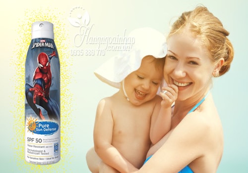 Xịt chống nắng cho bé Spider Man Disney của Mỹ 177ml