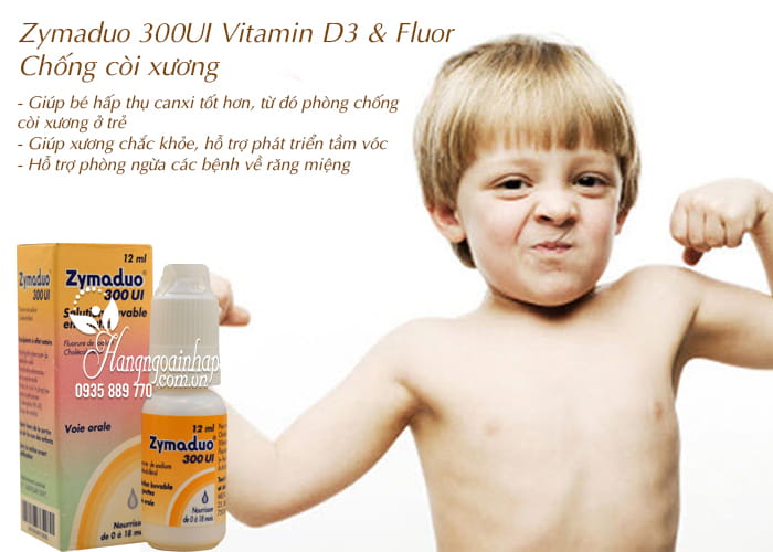 Zymaduo 300UI Vitamin D3 & Fluor 12ml - Chống còi xương 3