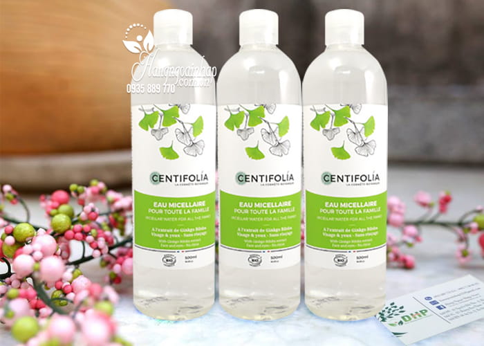 Nước tẩy trang rau má Centifolia Eau Micellaire 500ml của Pháp