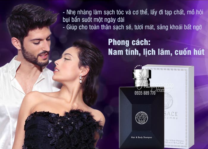 Sữa tắm gội nước hoa cho nam Versace Pour Homme 250ml 4