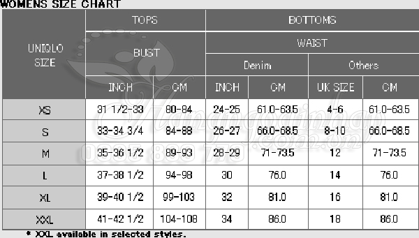 HƯỚNG DẪN CÁCH CHỌN SIZE QUẦN ÁO UNIQLO  KVBroNhịp sống Nhật Bản