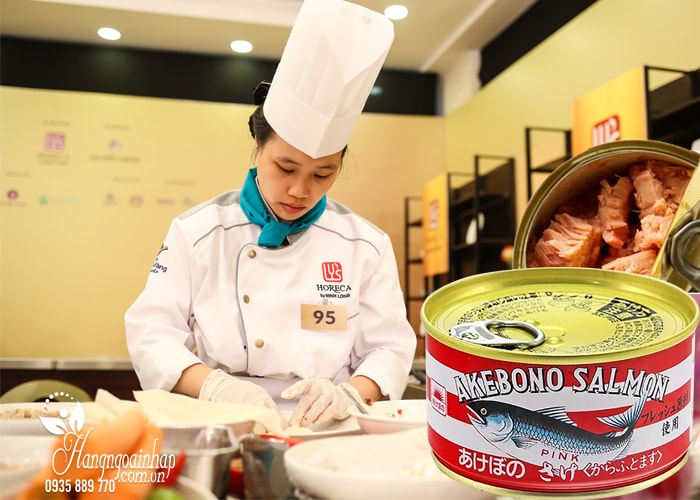 Cá hồi đóng hộp Akebono Salmon 180g của Nhật Bản