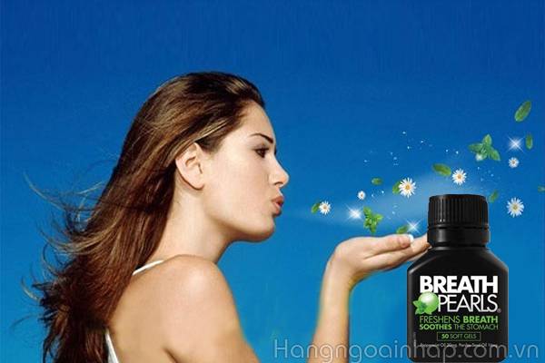 Viên uống thơm miệng Breath pearls hộp 50 viên của Úc-Giá tốt nhất