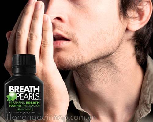 Viên uống thơm miệng Breath pearls hộp 50 viên của Úc-Giá tốt