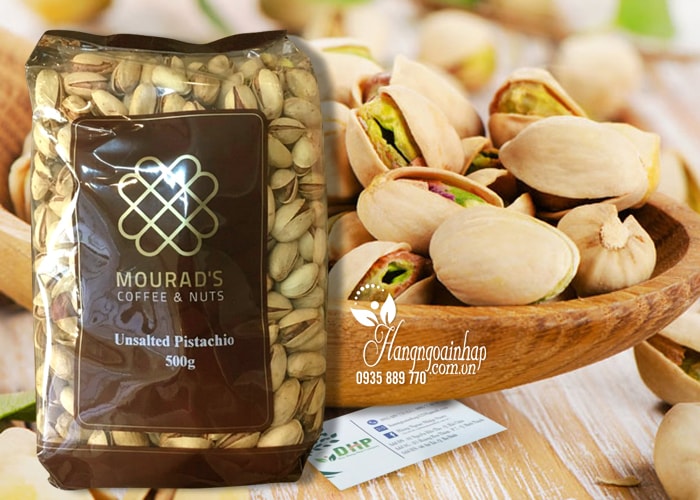 Hạt dẻ cười không muối Mourad’s Unsalted Pistachio 500g của Úc