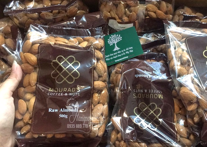 Hạt hạnh nhân Mourad’s Raw Almonds 500g của Úc