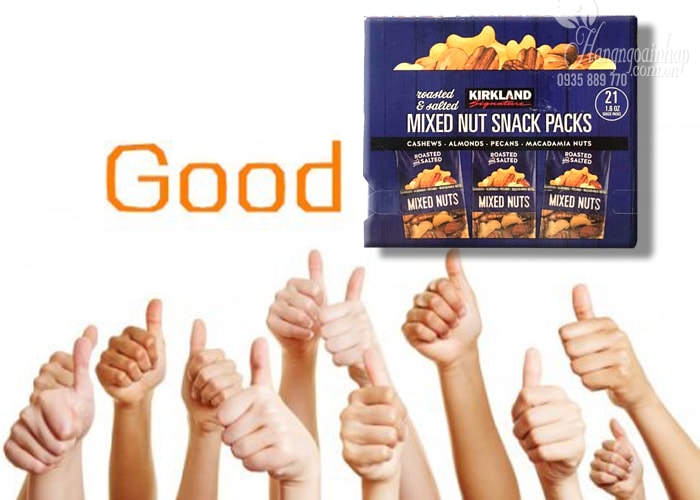 Hạt hỗn hợp rang muối Kirkland Mixed Nut Snack Packs 953g của Mỹ