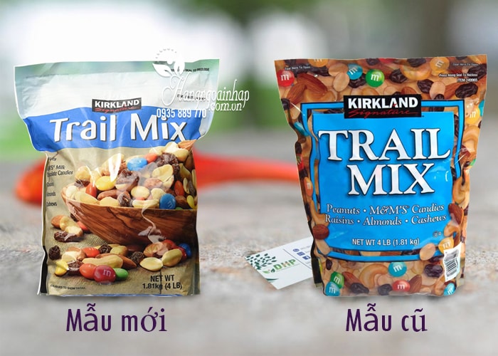 Hạt Và Trái Cây Tổng Hợp Trail Mix Kirkland 1.81kg của Mỹ