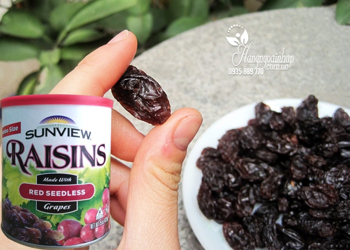 Nho khô Sunview Raisins Seedless 425g của Mỹ