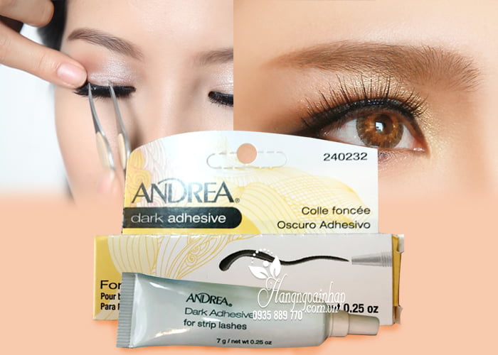 Keo dán mi giả Andrea Dark Adhesive For Strip Lashes 7g chính hãng từ Mỹ 