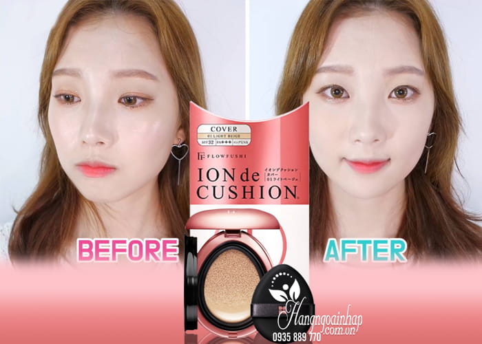 Phấn nước Flow Fushi Ion De Cushion Foundation 20g Nhật Bản 4