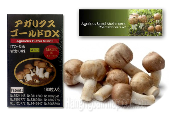 Nấm Agaricus Blazei Murill Hộp 180 Viên Của Nhật