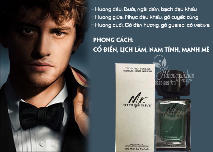 Nước hoa nam Mr. Burberry EDT 100ml Tester từ Anh