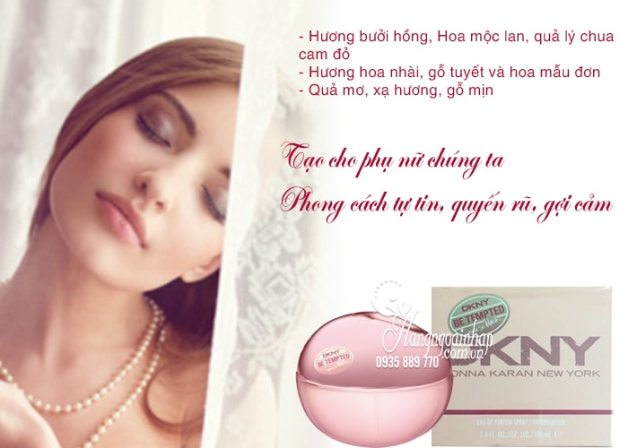 Nước hoa nữ DKNY  Be Tempted Eau So Blush EDP 100ml  hàng Mỹ chính hãng 