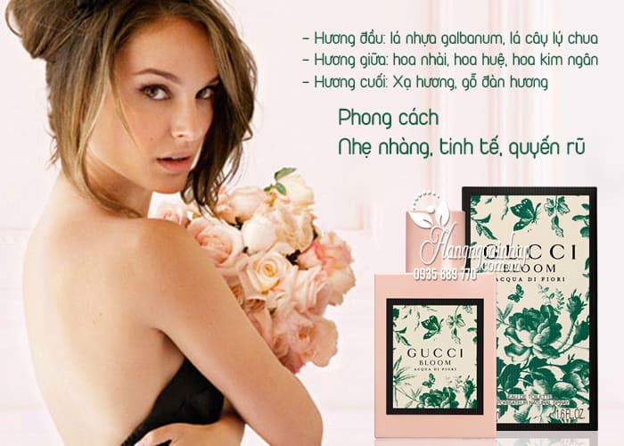 Nước hoa nữ Gucci Bloom Acqua Di Fiori EDT 50ml của Ý 2