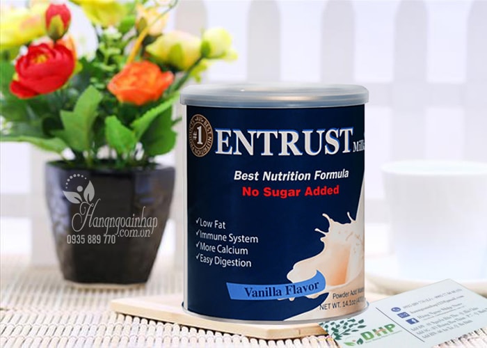 Sữa bột không đường Entrust Milk Hộp 400g của Mỹ 