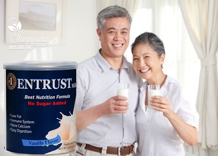 Sữa bột không đường Entrust Milk Hộp 400g của Mỹ dành cho người tiểu đường