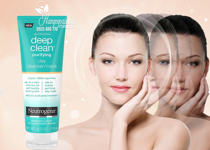  Sữa rửa mặt Neutrogena Deep Clean Cleanser/Mask 119g hàng Mỹ