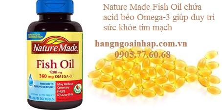 Dầu Cá Fish Oil Omega 3 1200mg Nature Made Của Mỹ