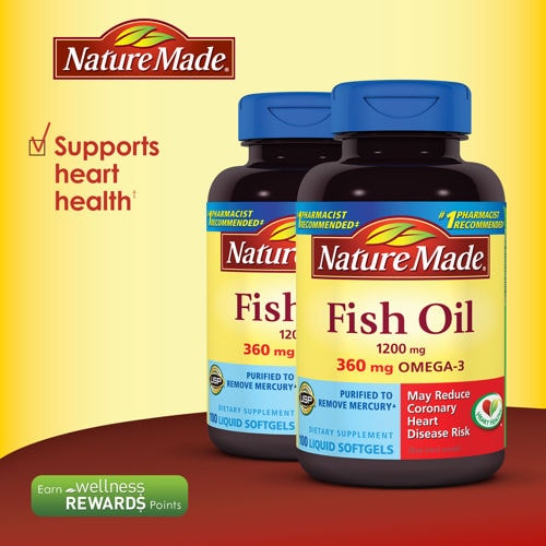 Dầu Cá Fish Oil Omega 3 1200mg Nature Made Của Mỹ