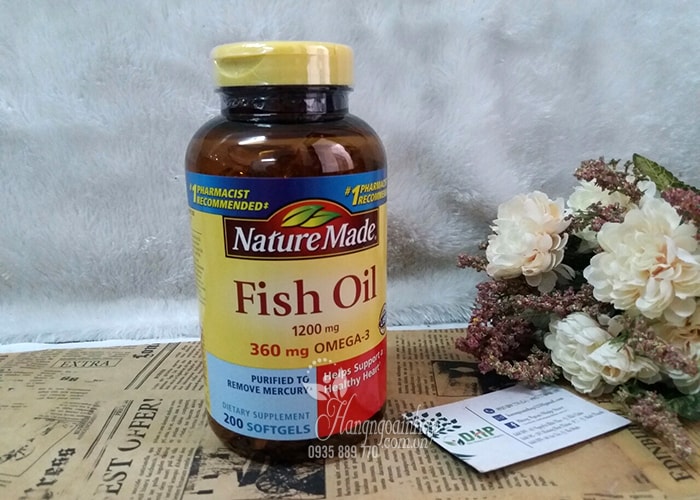 Dầu Cá Nature Made Fish Oil 1200mg Omega 3 Hộp 200 Viên Của Mỹ (1)