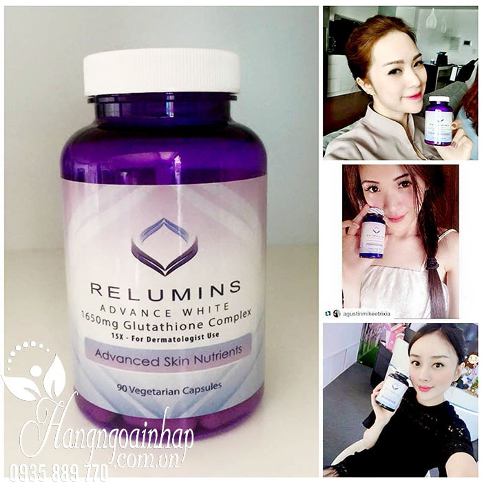 Viên Uống Trắng Da Relumins Advance White 1650mg Của Mỹ