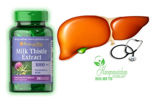 Thuốc bổ gan Milk Thistle Extract Puritan’s Pride 1000 mg 180 viên của Mỹ