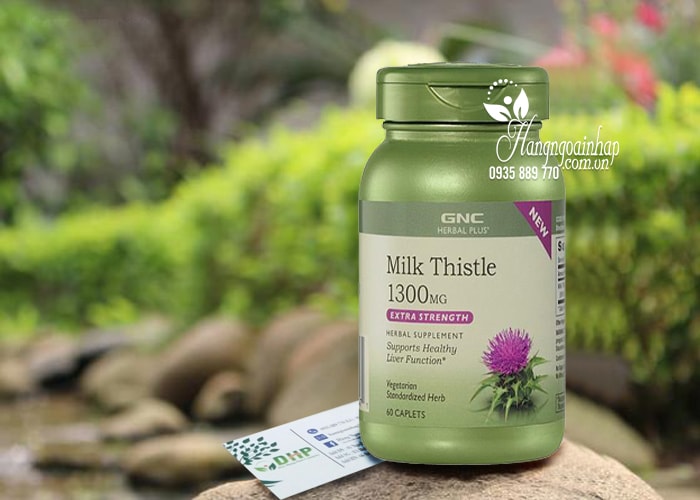 Viên uống tăng cường chức năng gan Milk Thistle 1300mg GNC của Mỹ