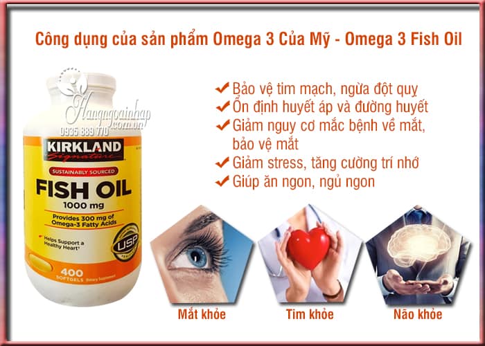 Omega 3 Của Mỹ - Omega 3 Fish Oil 1000mg Kirkland 10