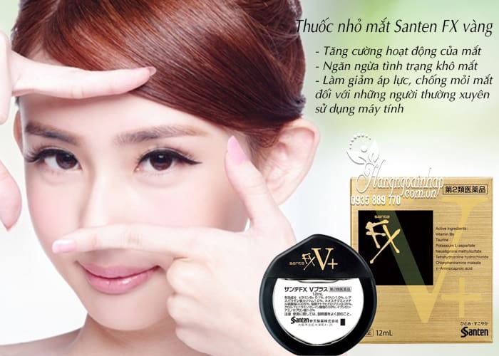 Thuốc nhỏ mắt Santen FX vàng 12ml chính hãng Nhật Bản 3