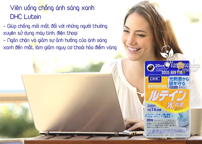 Viên uống chống ánh sáng xanh DHC Lutein Nhật gói 20 ngày 2