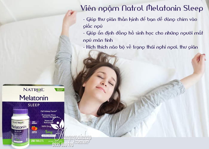 Viên ngậm Natrol Melatonin Sleep 5mg 250 viên giúp ngủ ngon 3