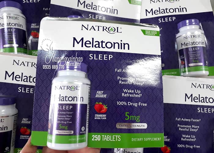Viên ngậm Natrol Melatonin Sleep 5mg 250 viên giúp ngủ ngon 1