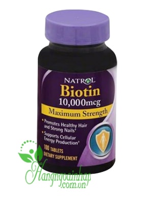 Thuốc Chống Rụng Tóc, Mọc Tóc Biotin Natrol Của Mỹ 10000mcg