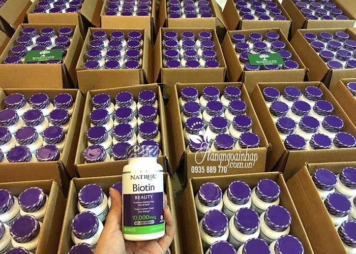 Thuốc Chống Rụng Tóc Biotin 10.000mcg Natrol Của Mỹ