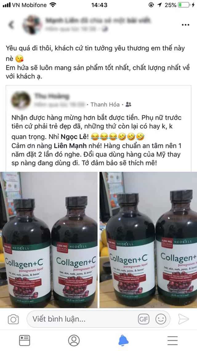 Review nước uống collagen lựu từ một khách hàng