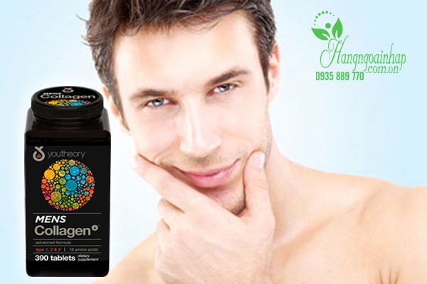 Collagen nam - Youtheory Mens Collagen type 1 2 & 3 hộp 390 viên