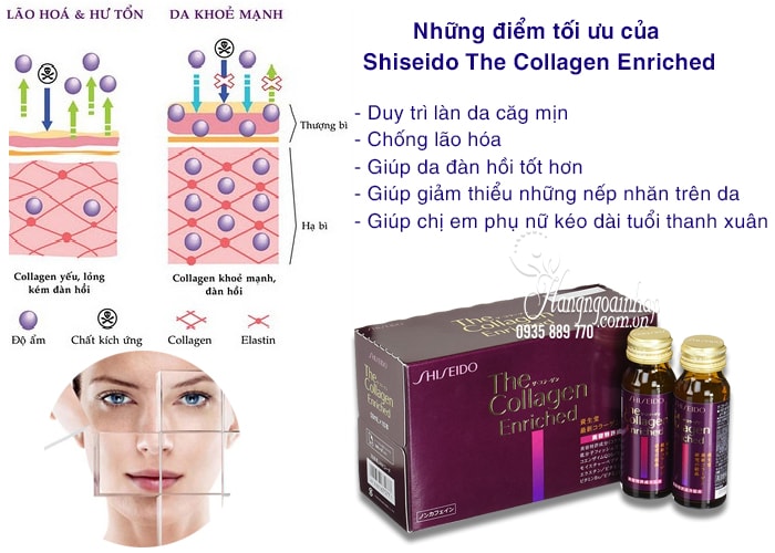 Shiseido The Collagen Enriched - Collagen Dạng Nước Của Nhật