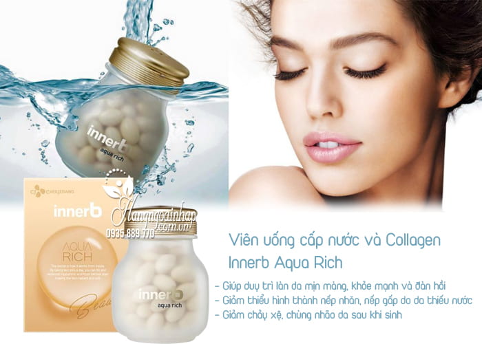 Viên uống cấp nước và Collagen Innerb Aqua Rich chính hãng 2