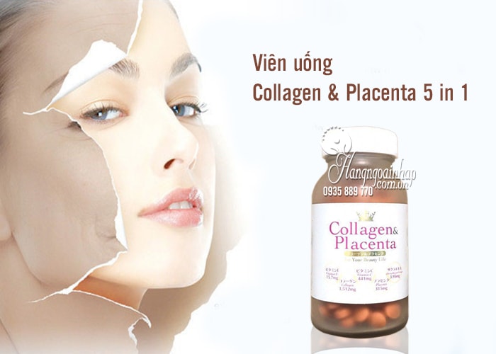 Viên uống Collagen & Placenta 5 in 1 Nhật Bản 270 viên 1