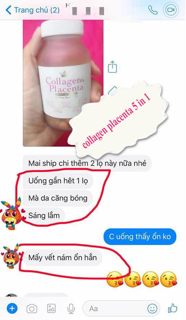 Viên uống đẹp da collagen & placenta 5 in 1 review