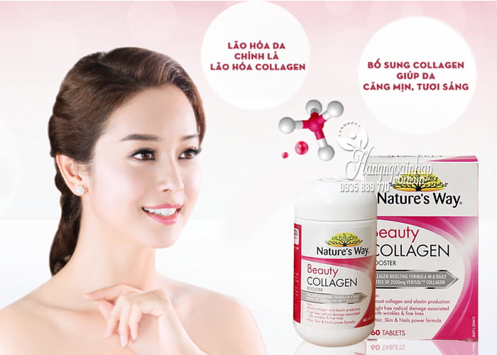 Viên uống đẹp da Beauty Collagen Natures Way 60 viên của Úc 1